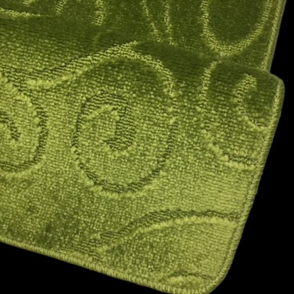 Scroll 18X30'' Accent Rug Non-Slip Green - Picture 6 of 9